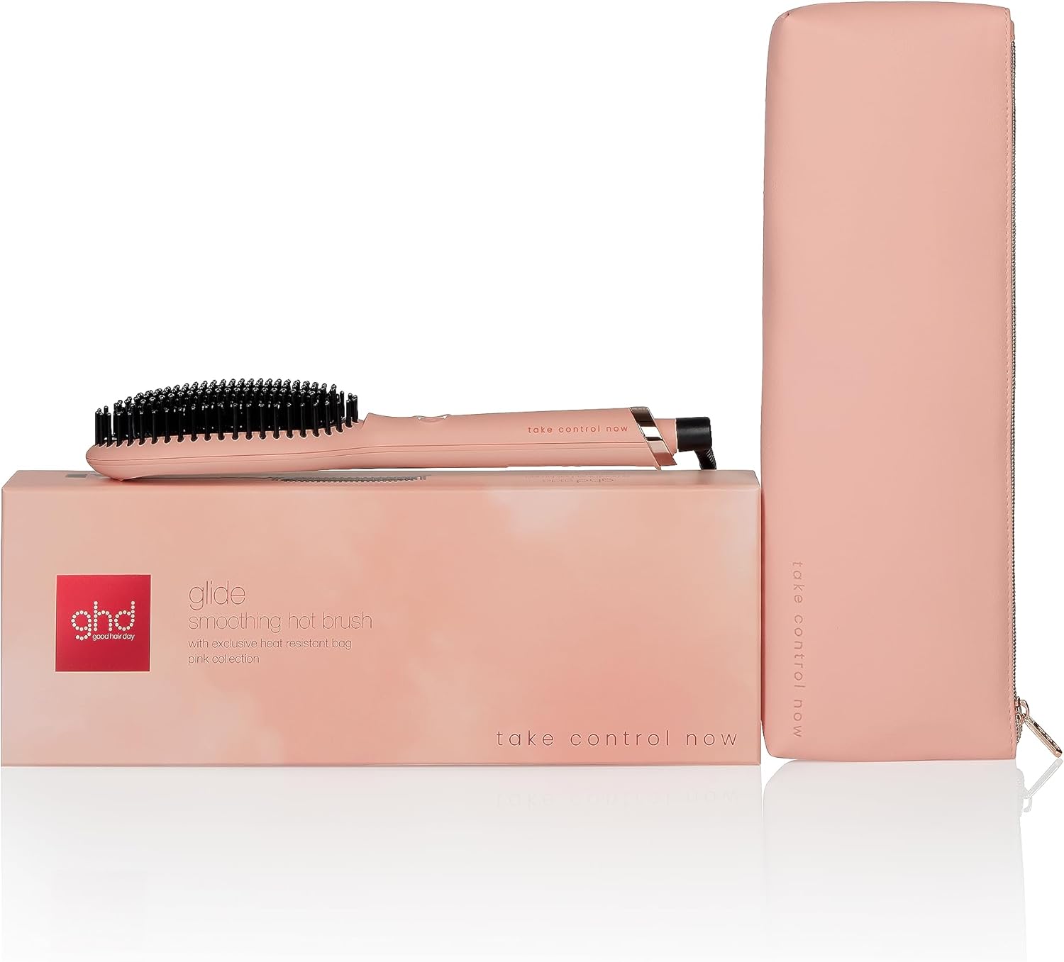 GHD Glide Smoothing Hot Brush Pink Peach