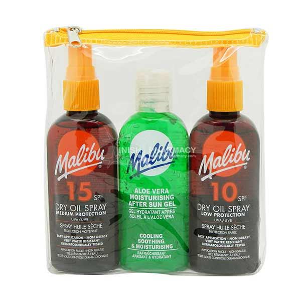 Malibu Dry Oil Sprays &amp; After Sun Holiday Pack