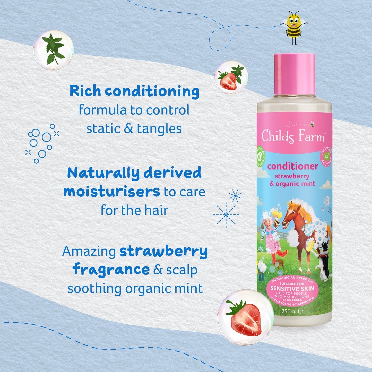 Childs Farm Conditioner - Strawberry &amp; Organic Mint