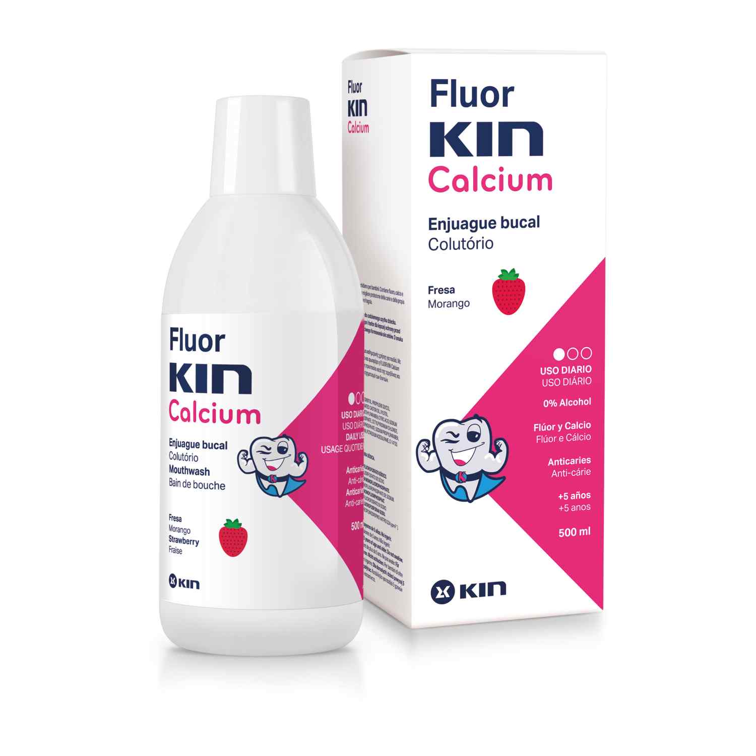 Kin - FlourKIN  Strawberry Calcium Mouthwash